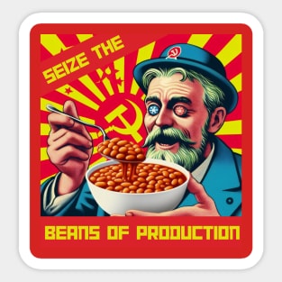 Karl Marx - Seize the beans of production - Communist Manifesto Sticker